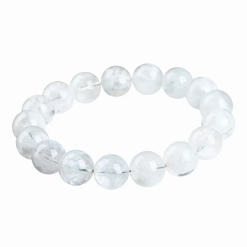 Geometric women's crystal bracelet with blizzard snowflake round beads and Ruyi Xiangyun elements