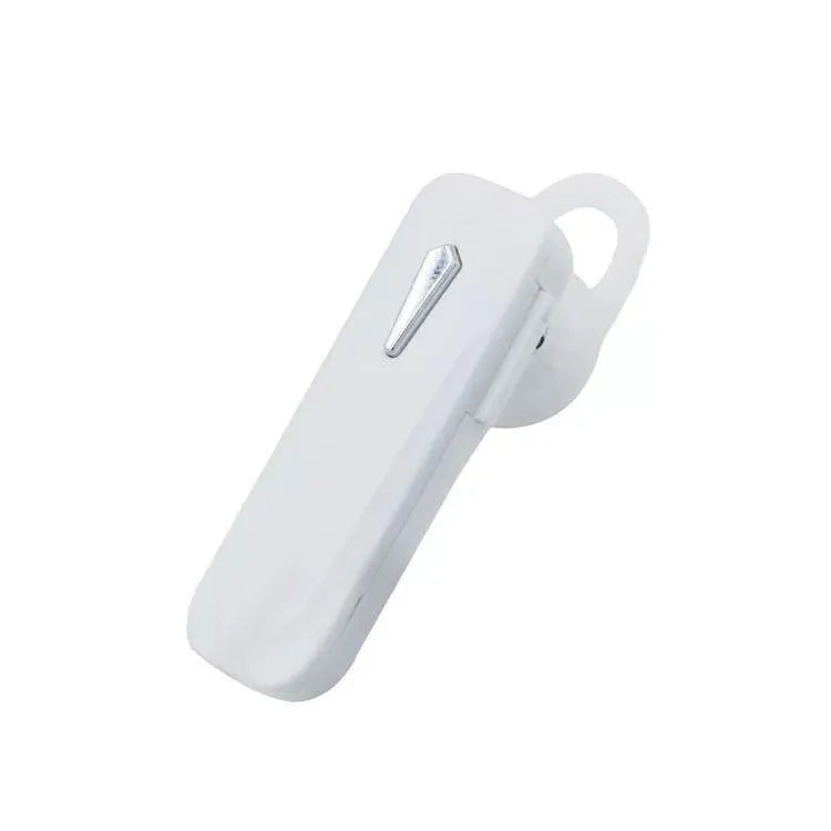 M163 Bluetooth car headset shown in black and white colour options on a plain background.