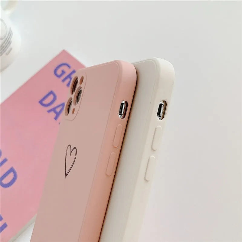Silicone TPU back cover case for Apple iPhone in a solid colour, showing precise cutouts for camera and ports.