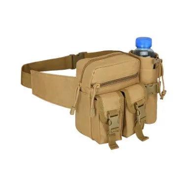 Small waterproof tactical kettle bag in black with 4L capacity polyester construction for outdoor sports