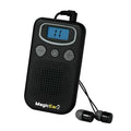 Digital display personal voice enhancer hearing amplifier with handheld FM radio design in Brilliant colour