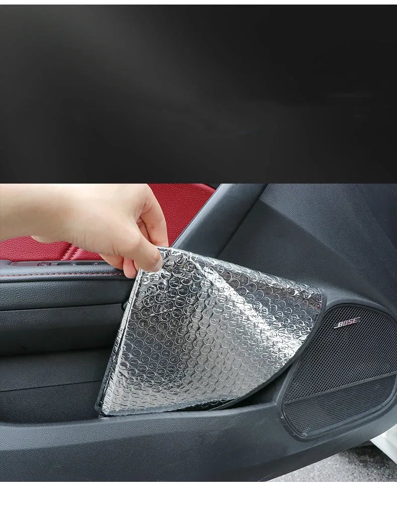 Aluminium foil steering wheel sunshade cover with brand logo pattern for universal fit