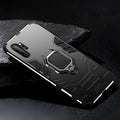 Iron Man brand magnetic hard case for Samsung Galaxy phone in black, blue, and red colours.