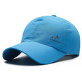 Adjustable polyester baseball cap with dome crown on a white background.