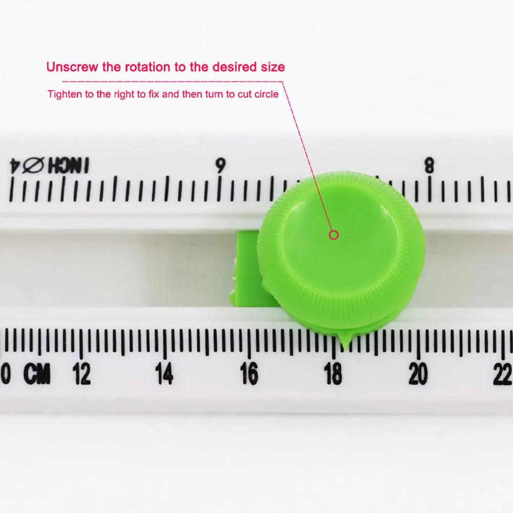 Plastic round paper cutter in orange or green colour with A3 maximum cutting capacity