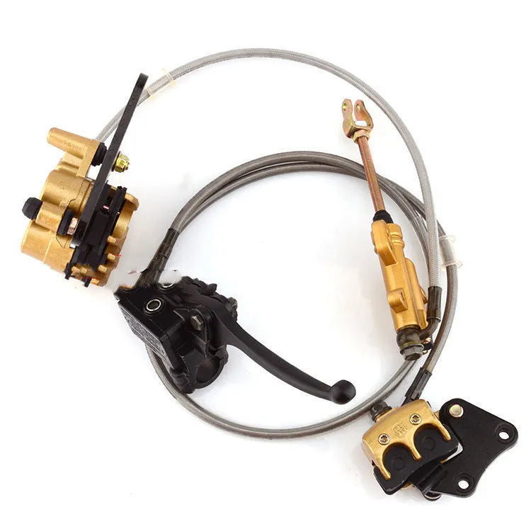Gold front and rear brake pump assembly set for 110-150cc off-road motorcycles with disc brakes
