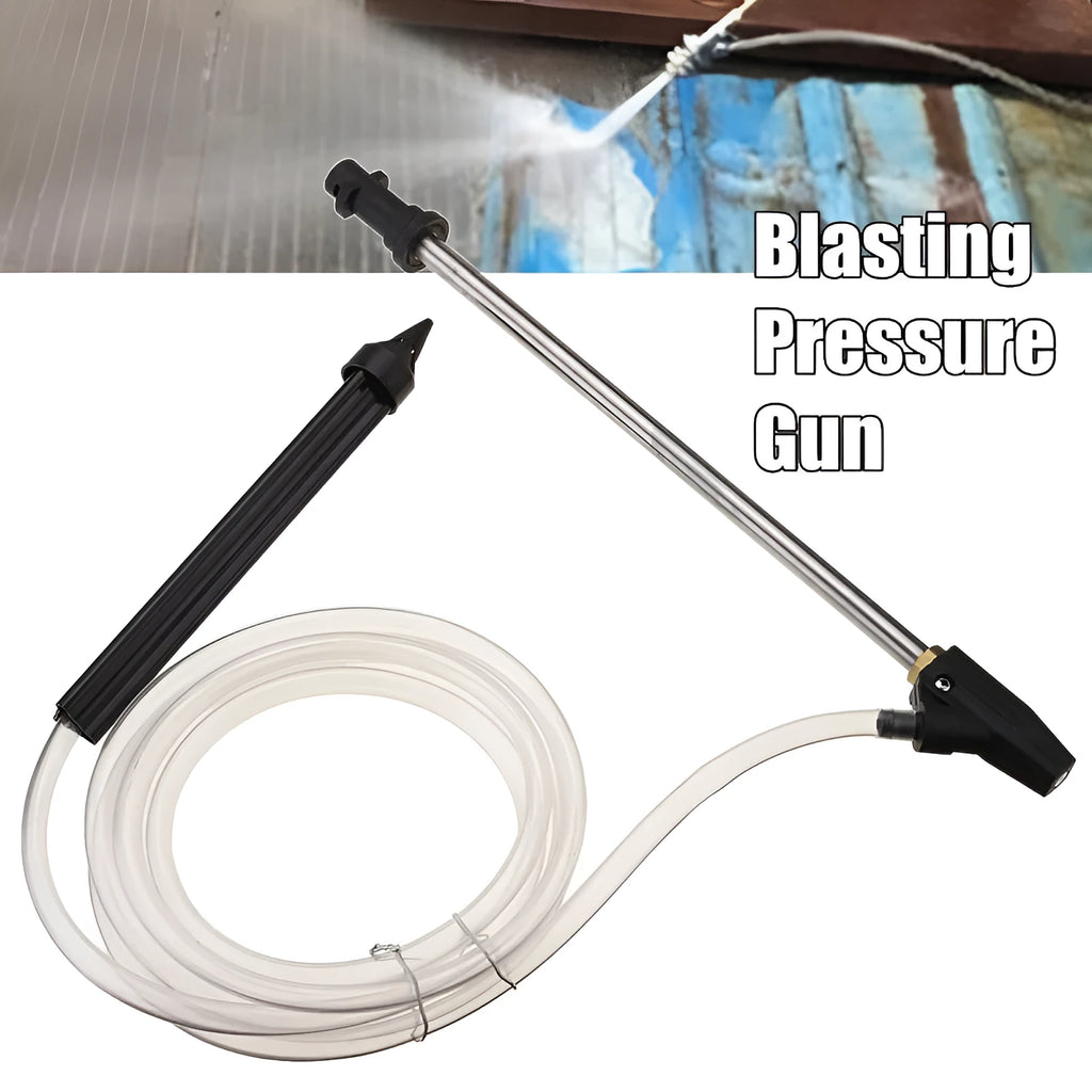 Ceramic sand blasting nozzle with stainless steel handle for Karcher K series pressure washers.