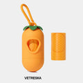Thickened dog poop bag dispenser capsule with strawberry, orange, and cherry blossom patterned scented bags