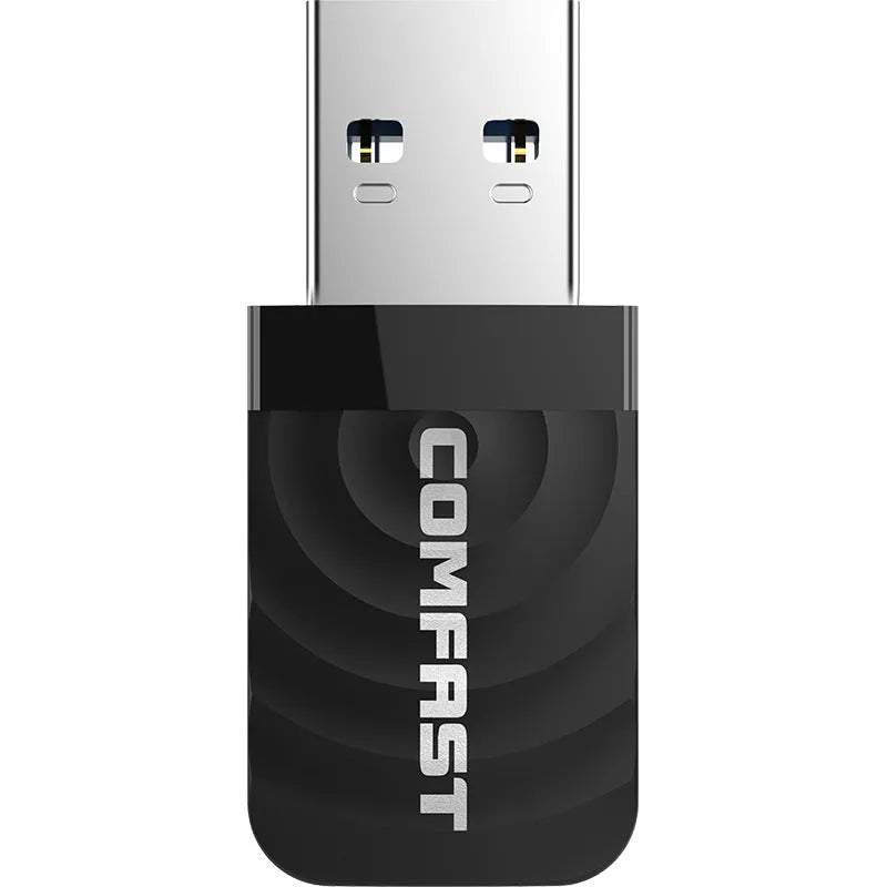 Portable WiFi USB 3.0 transmitter receiver adapter dual band 1300Mbps black compact size