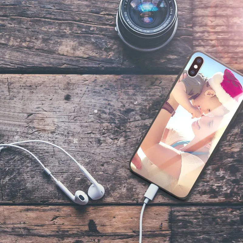 A slim, patterned phone case compatible with various Apple iPhone models, showing a raised edge around the camera.