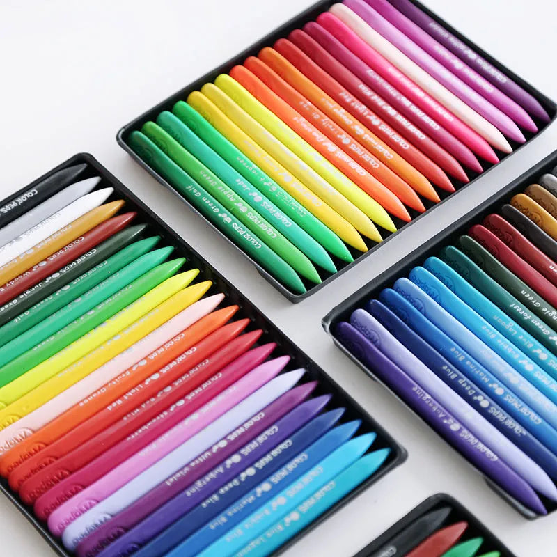 24 colour plastic crayons in a carton pack 128mm long