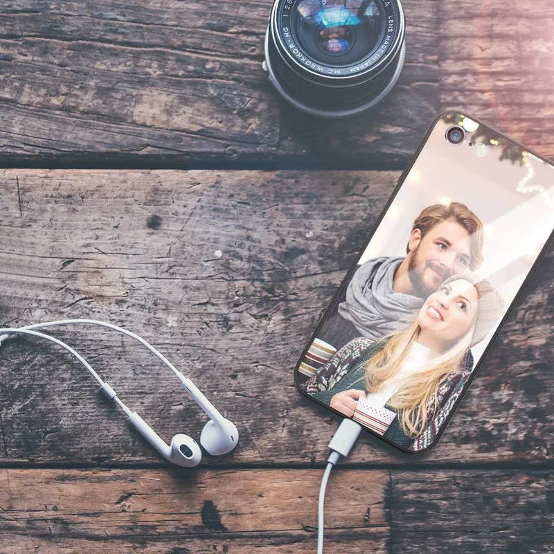 A slim, patterned phone case compatible with various Apple iPhone models, showing a raised edge around the camera.