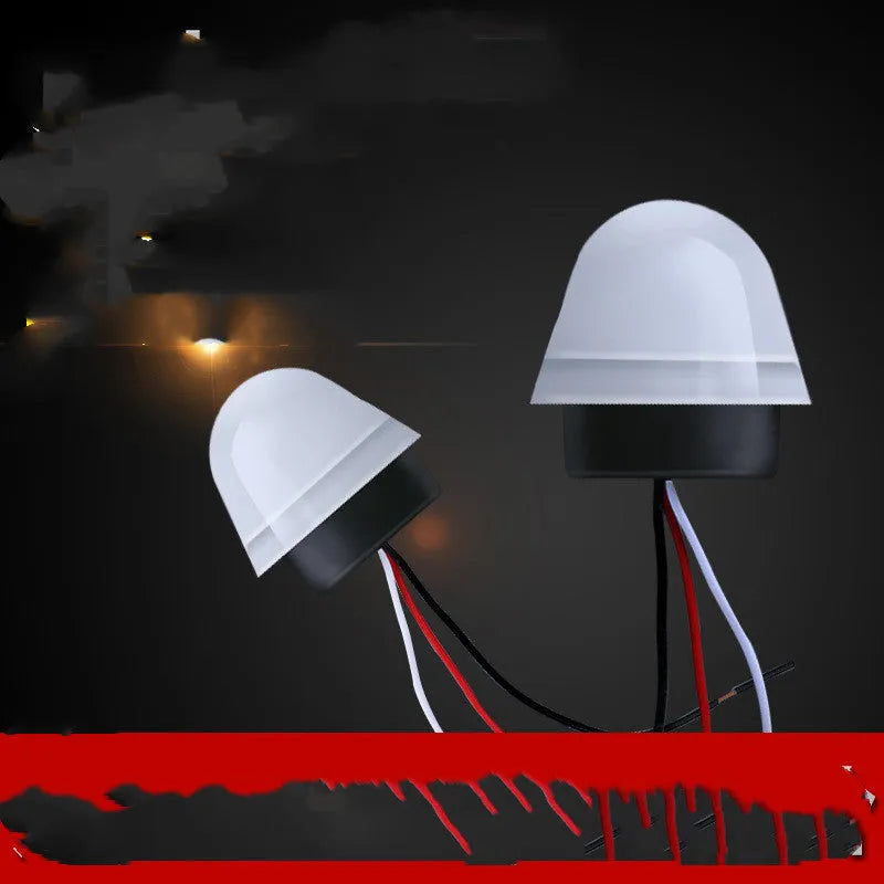 White automatic street lamp switch with motion sensor for 3-5 metre detection range