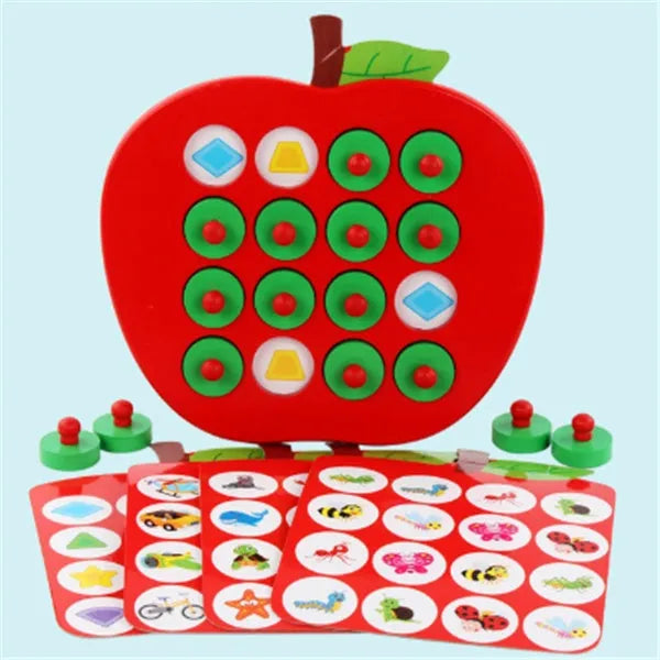 Wooden colour memory chess game board with dice and coloured pieces, 17.5cm square, in colour box