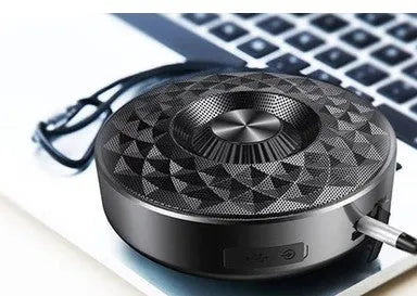 Bluetooth wireless mini soundbox speaker in black, orange, or silvery white colours showing portable design