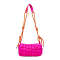 Women's lightweight nylon messenger bag in pillow shape with single shoulder strap