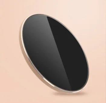 Aluminium alloy ultra-thin wireless phone charger in metallic finish with LED indicator light
