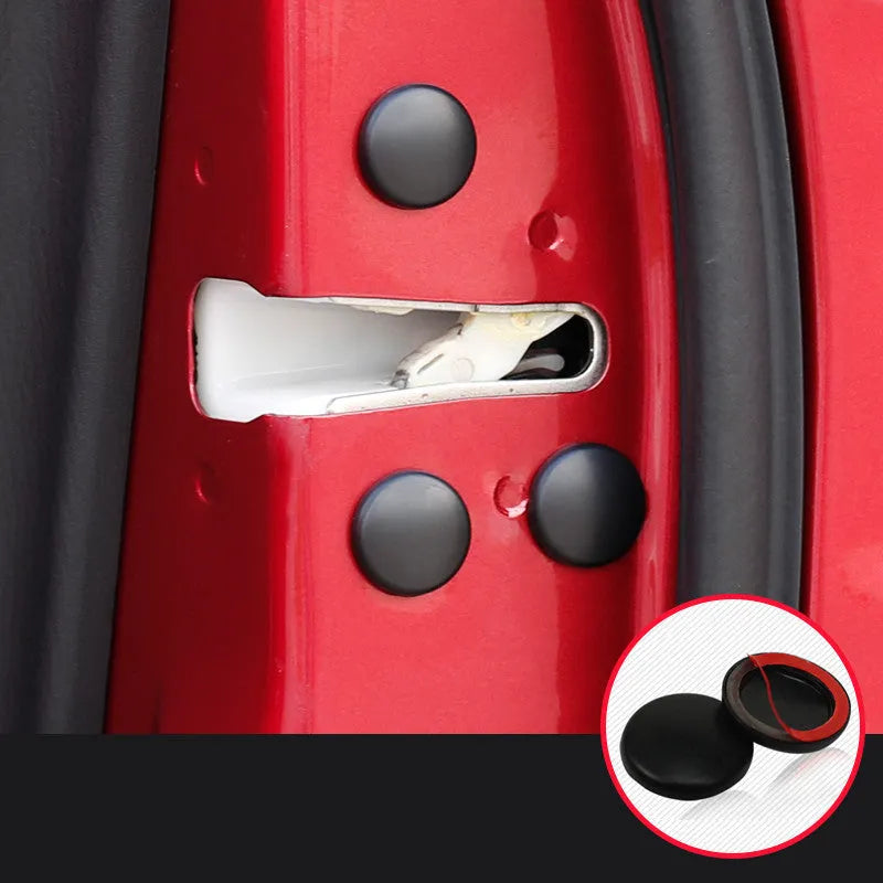 Set of 12 black ABS plastic screw cap covers for Mazda car door screws