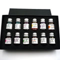 12 colour gold powder dip pen ink set in 7ml high borosilicate glass bottles in gift box