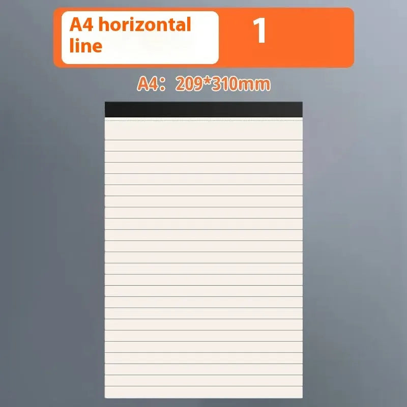 A5 B5 A4 writing pads notebook with 80 sheets in horizontal lines, grid, and blank page styles