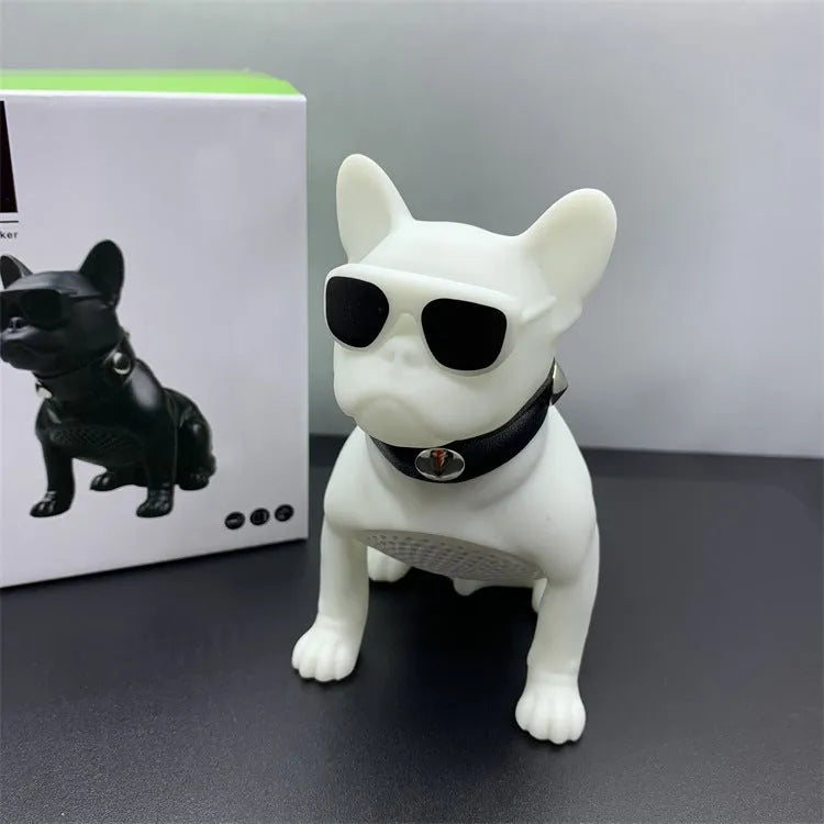 Mini Full Body Bulldog Bluetooth Speaker in black, red or white colour options