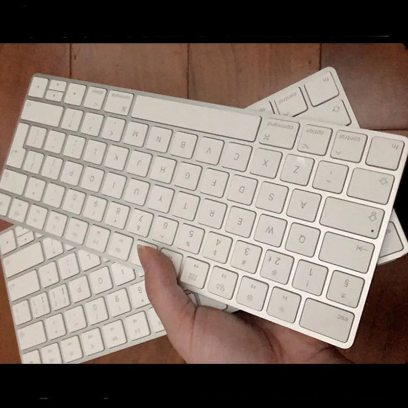 White Apple Bluetooth G6 wireless keyboard with ultra-thin metal construction
