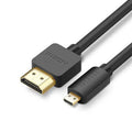 Green Union Micro HDMI to HDMI cable with oxygen-free copper wire in 1m length option