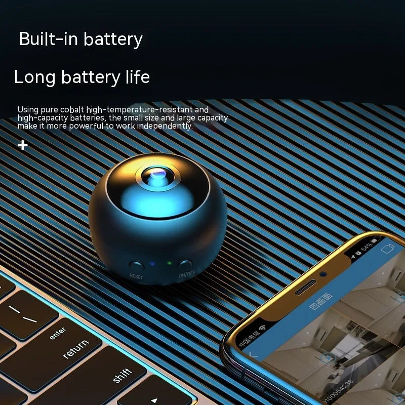 White or black 1080p wireless WIFI surveillance camera with a 3.6mm lens on a compact ABS plastic housing.