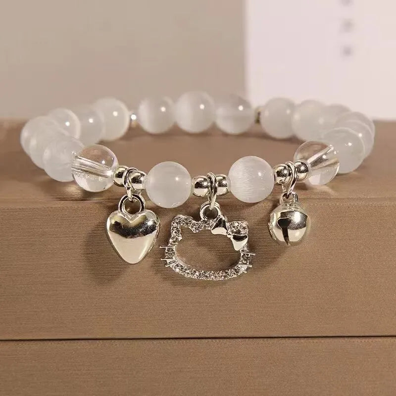 Chinese style glass bamboo leaf bracelet for women with manual craft details.