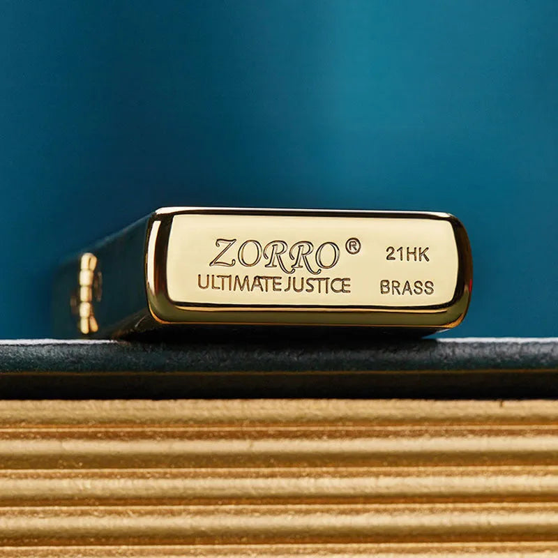 Titanium colour block kerosene lighter with copper shell, wire drawing finish, 58x39x13mm, five hinges