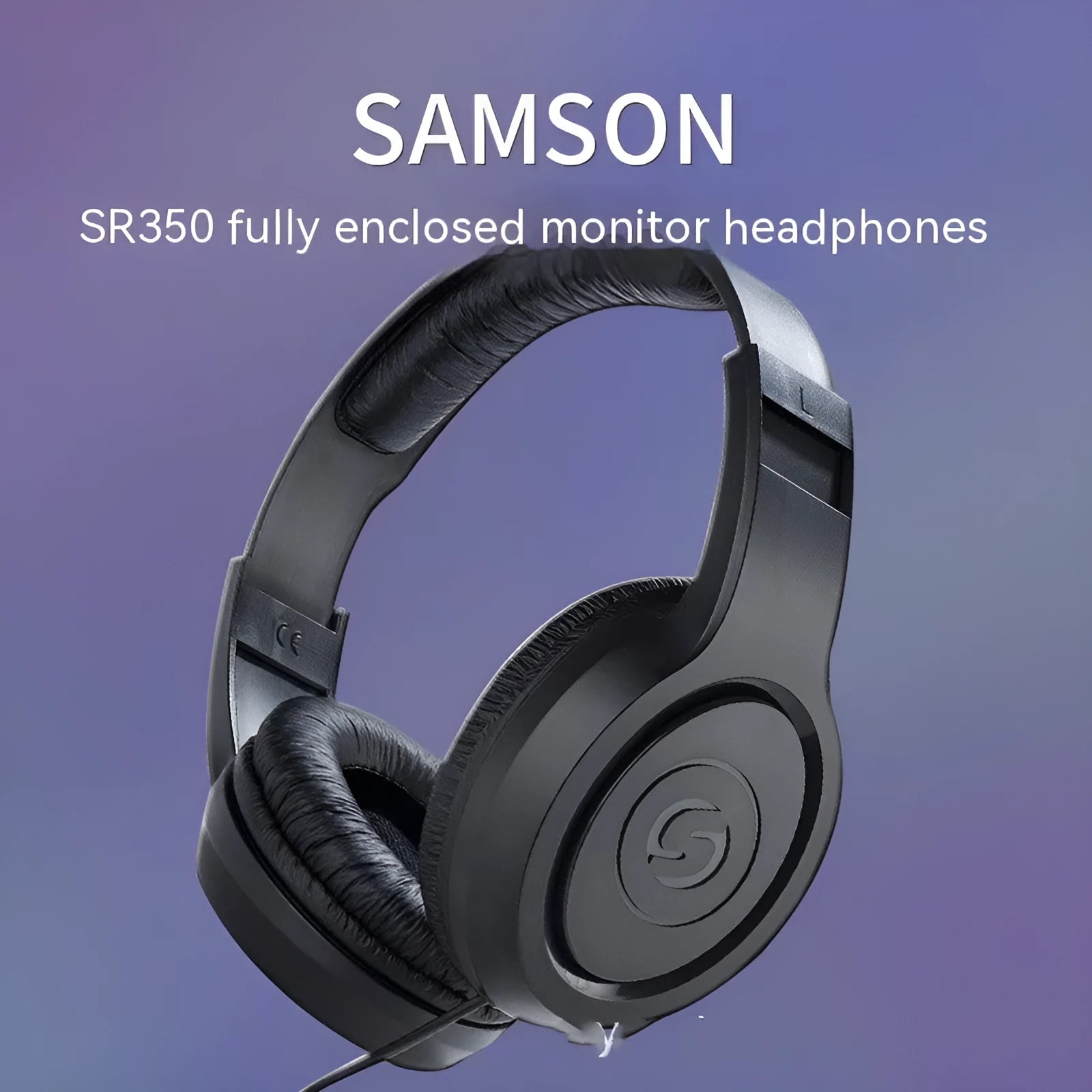 Fully enclosed monitoring earphones headworn over-ear black wired industrial style headphones
