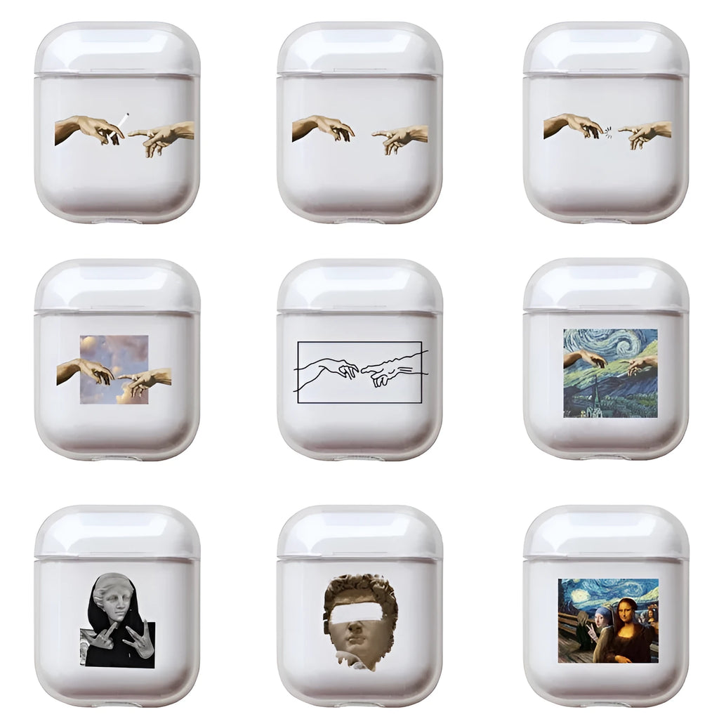 Transparent protective plastic cover for Apple AirPods and AirPods Pro charging cases