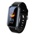 Smart call bracelet with heart rate monitor in black, blue, or coffee colour options