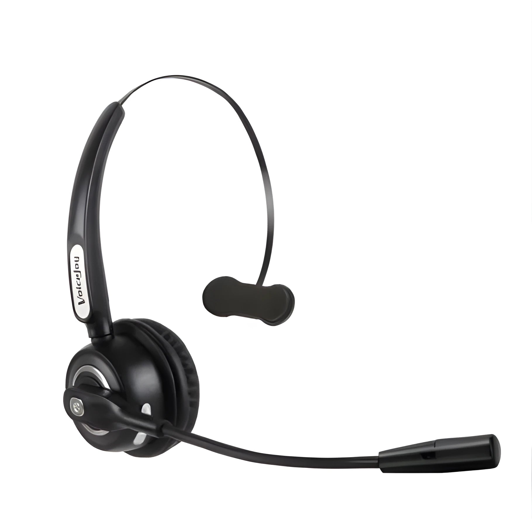 Bluetooth headset with microphone and noise cancellation for truck drivers and office professionals