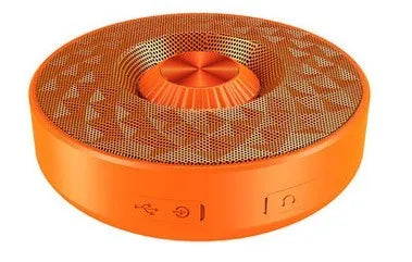 Bluetooth wireless mini soundbox speaker in black, orange, or silvery white colours showing portable design