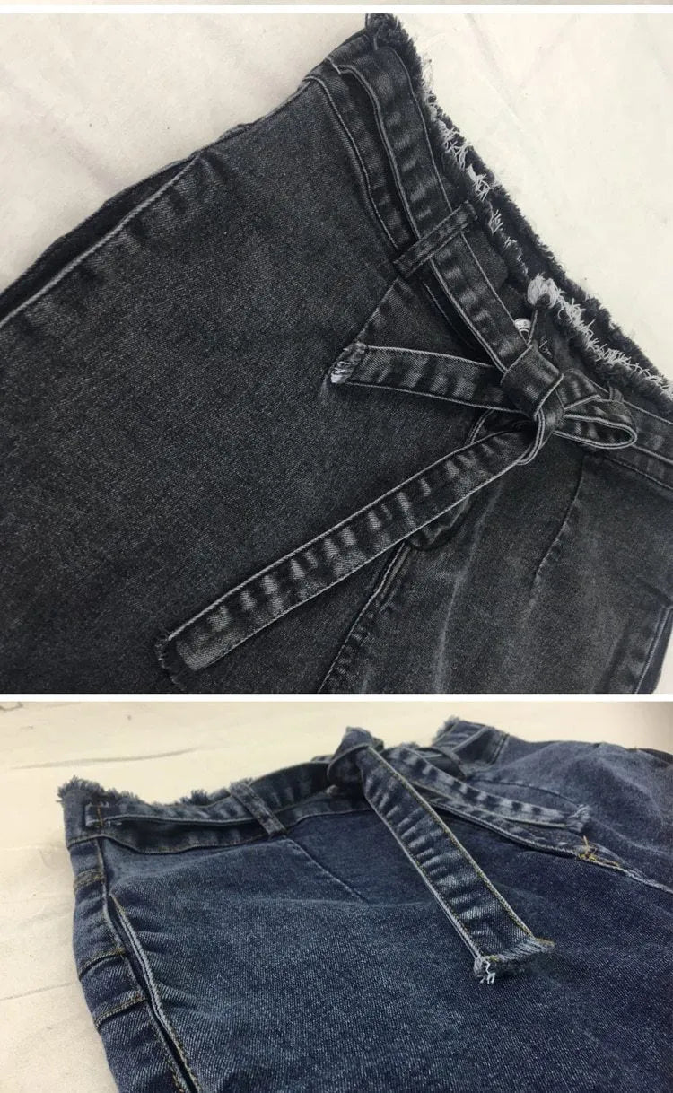 Men's grey fringed jeans made from Cowboy fabric showing detailed fringe design