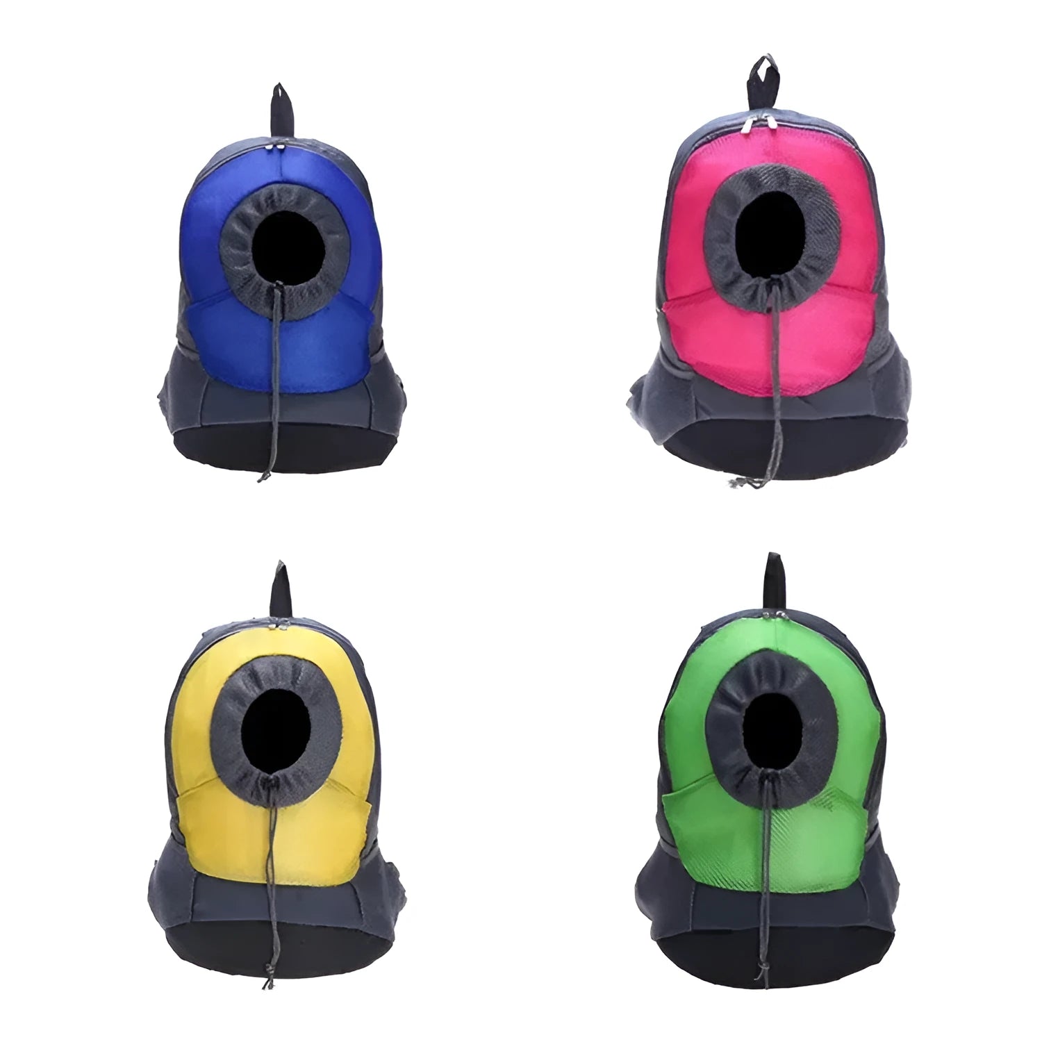 Pet travel backpack in breathable mesh with leather trim for small dogs and cats, multiple colours available
