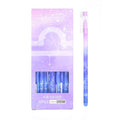 Box of 12 quick-drying gel pens with constellation designs and plastic bodies