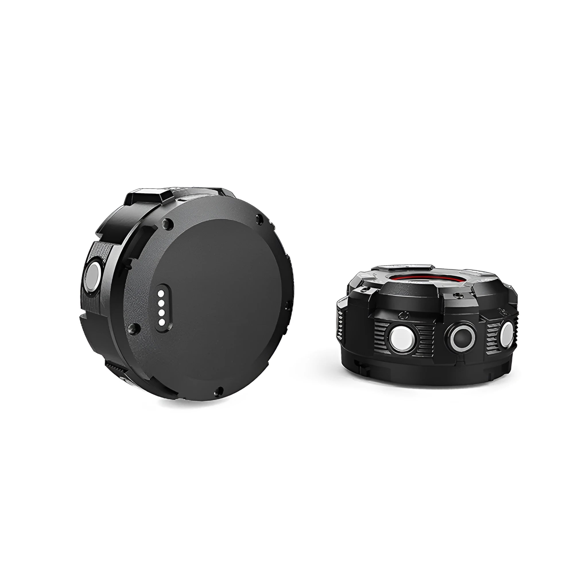 Black sports digital camera with waterproof design measuring 290mm long