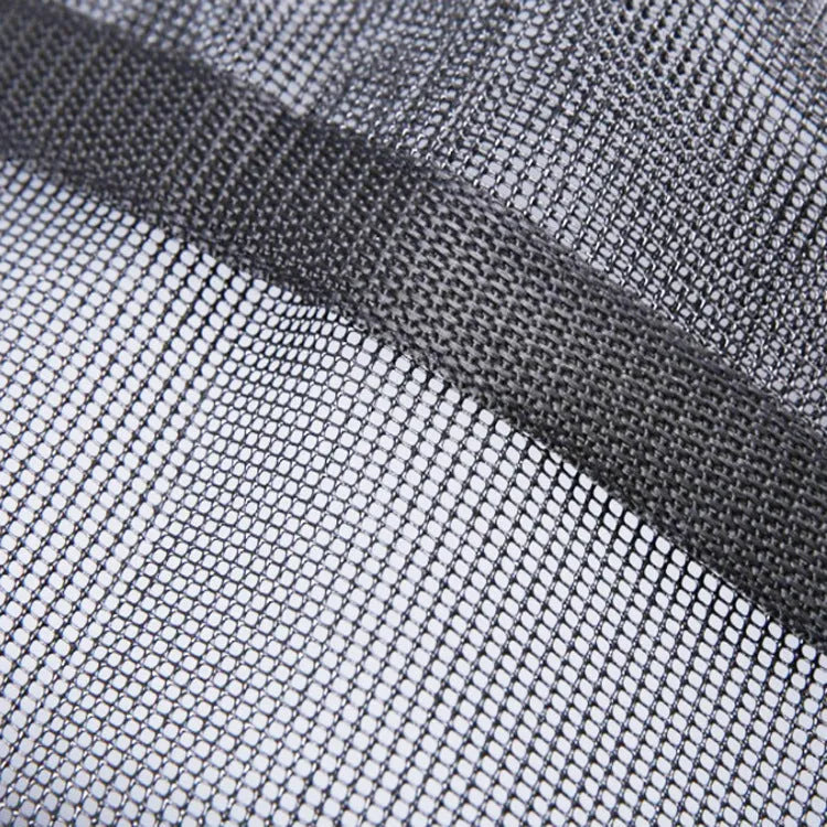 Black car bag mesh storage hanging bag, 25x16.5x3.8cm, nylon and mesh material, hanging on a car seat back.