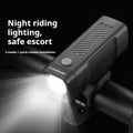 Bicycle headlight with quick-release strap bracket and USB charging port