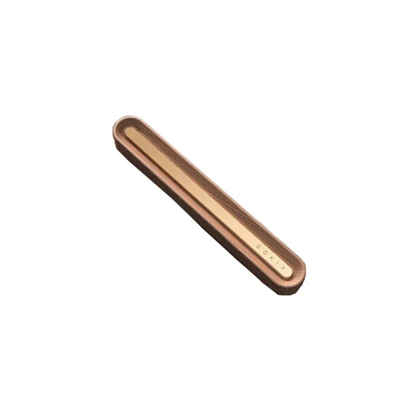 Car air vent aromatherapy ornament in long strip design, walnut and metallic grey colour options
