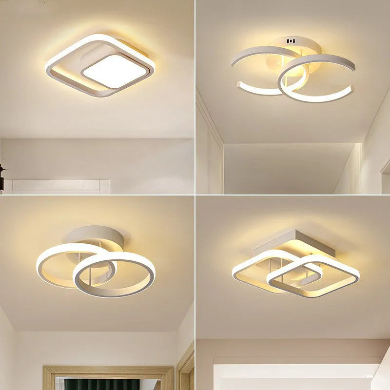 Commercial corridor aisle LED wall lights showing three style options for hotel restaurant lighting