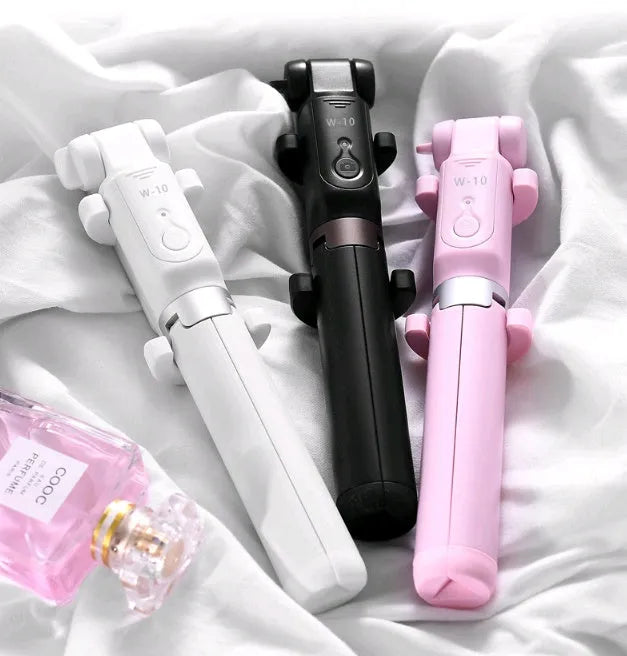 Aluminium alloy Bluetooth selfie stick with tripod legs and remote control for smartphones