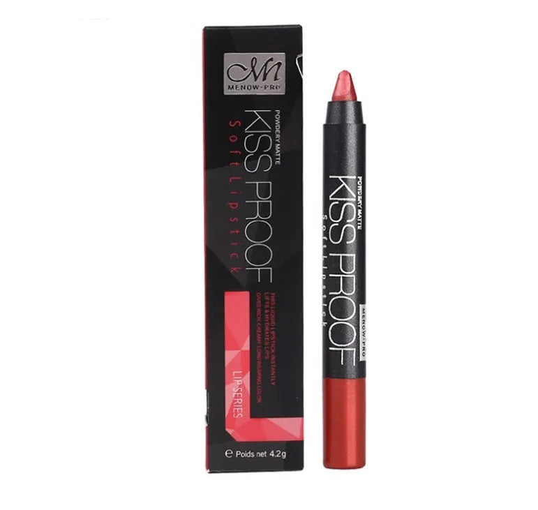 Matte non-stick cup lipstick pen in 18g size available in 19 colours with compact 11.8cm design