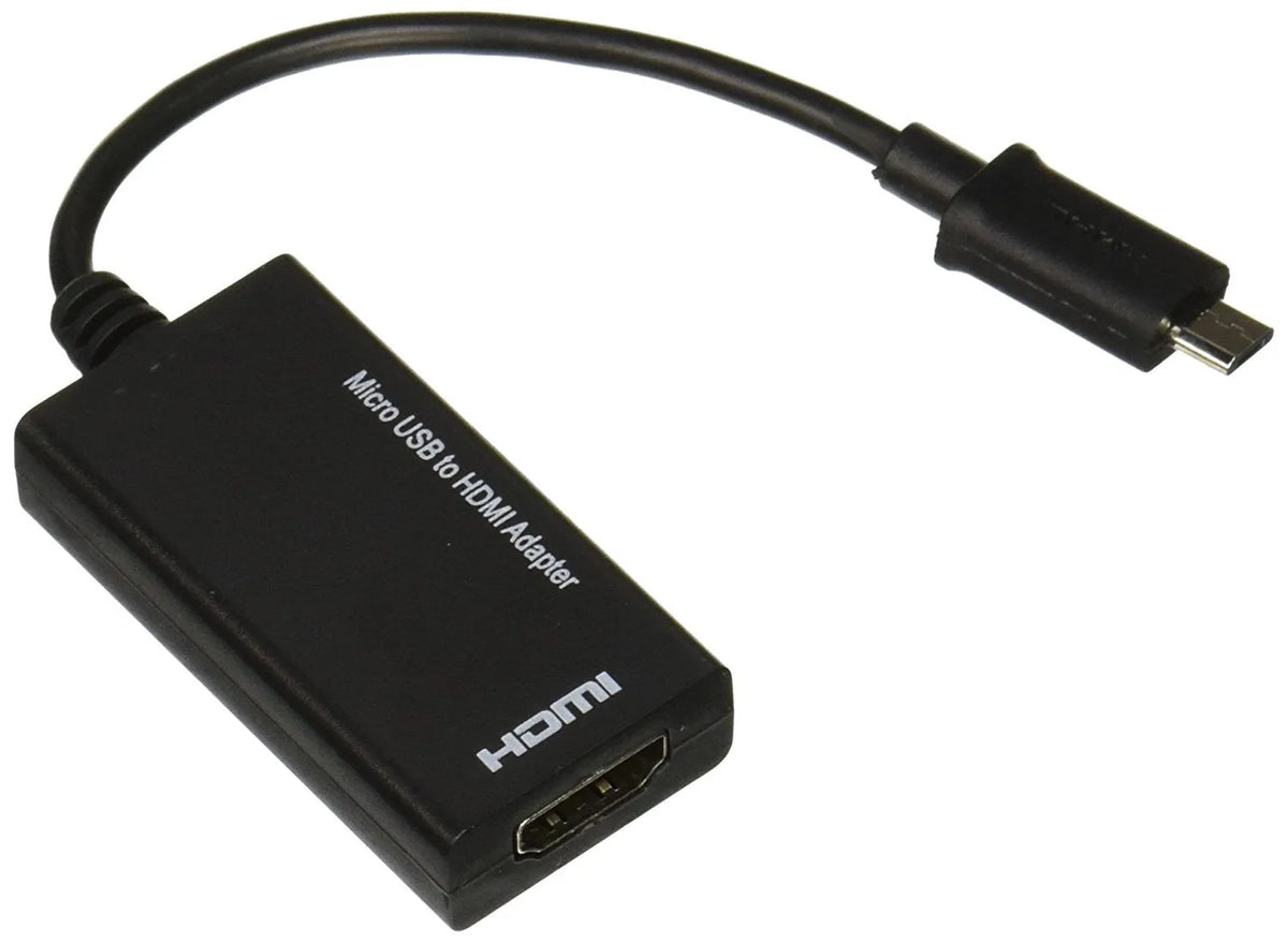 Black HD to HDMI adapter cable with gold-plated connectors for camera to TV connection