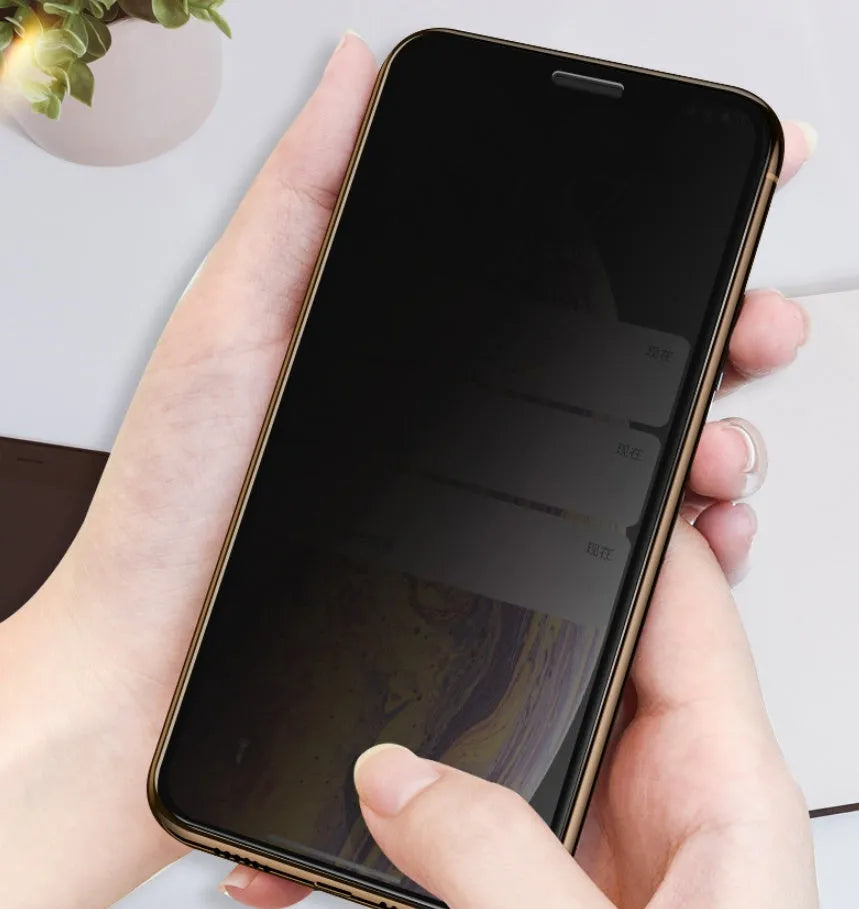 Full coverage tempered glass screen protector for Samsung Galaxy S and Note series smartphones on a white background.