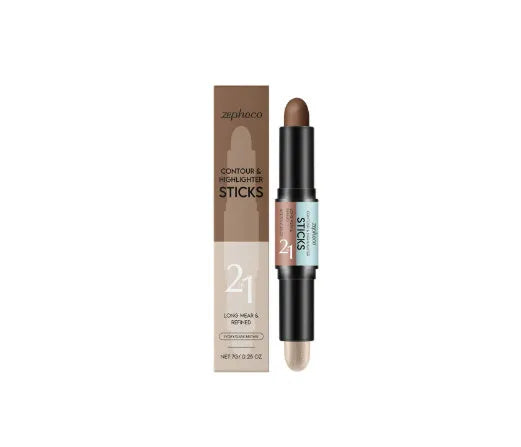 Double-ended highlighting pencil with highlighter and repair tool in compact design