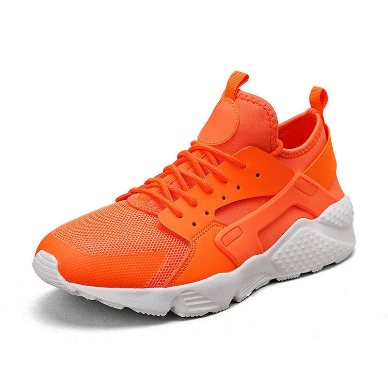 Men's low-top mesh casual shoes with cross shoulder strap in fluorescent colours