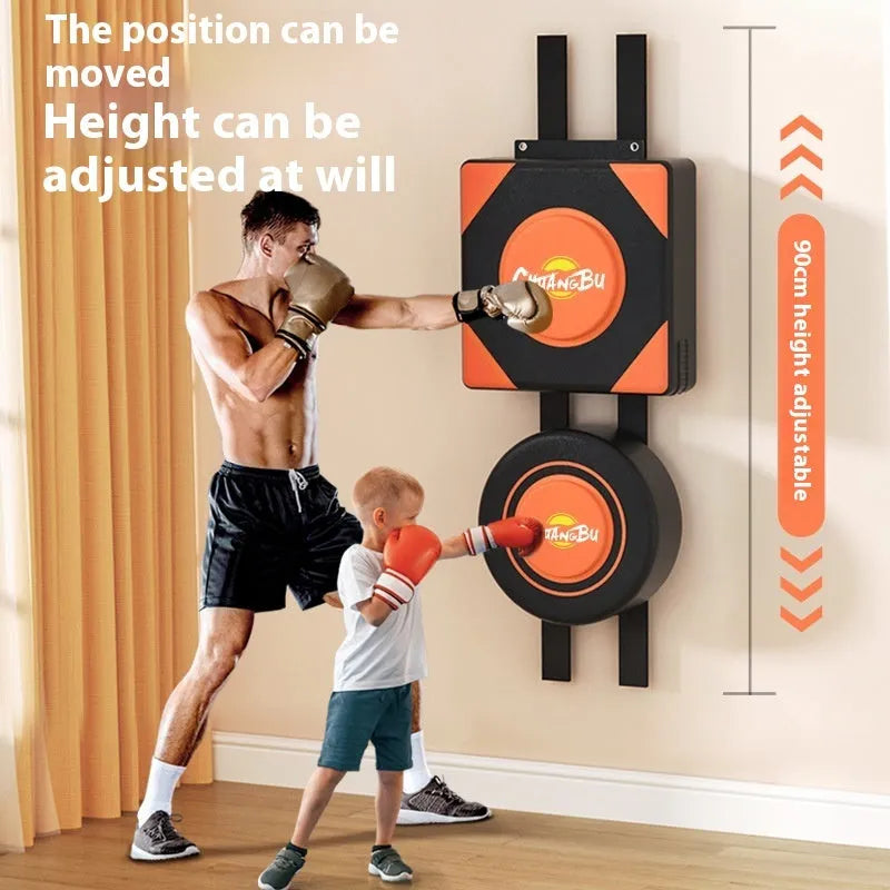 Wall-mounted boxing sandbag target hanging for home training with PU leather construction